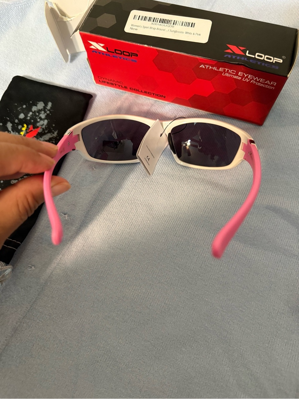 Kids White Frame Pink Temple Sunglasses